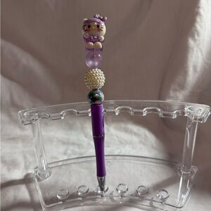 Purple Beaded Kids Toy Pen